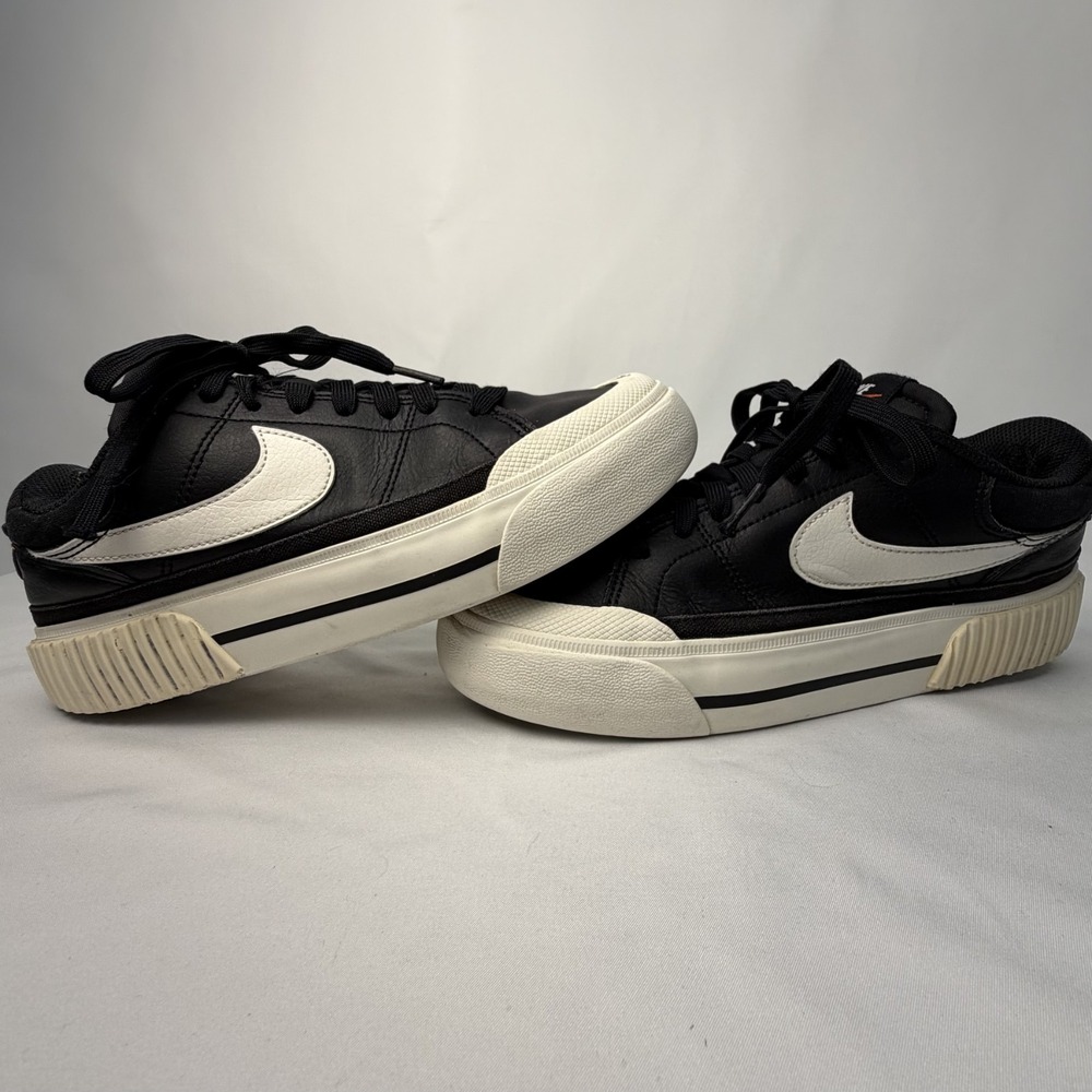 Nike Women's Court Legacy Lift Platform Sneakers Black White‎ DM7590-001 Size 7